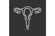 Menstruation chalk icon