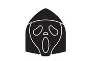 Grim reaper emoji black vector