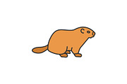 Groundhog Day color icon