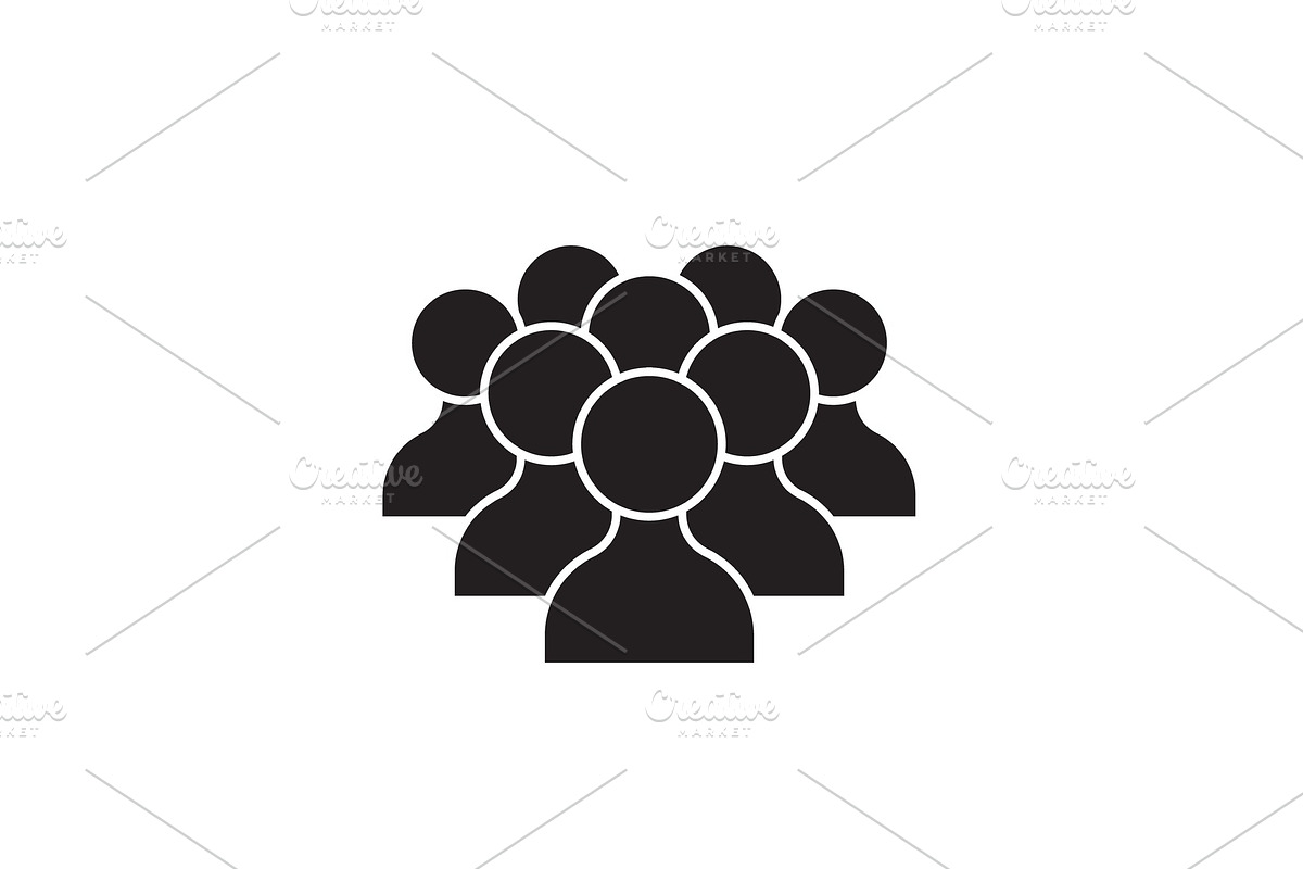 Group of users black vector concept in Illustrations - product preview 8