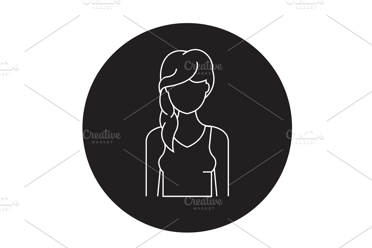 Hair loss black vector concept icon in Objects - product preview 8