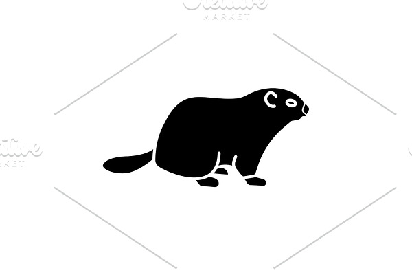 Groundhog Day glyph icon