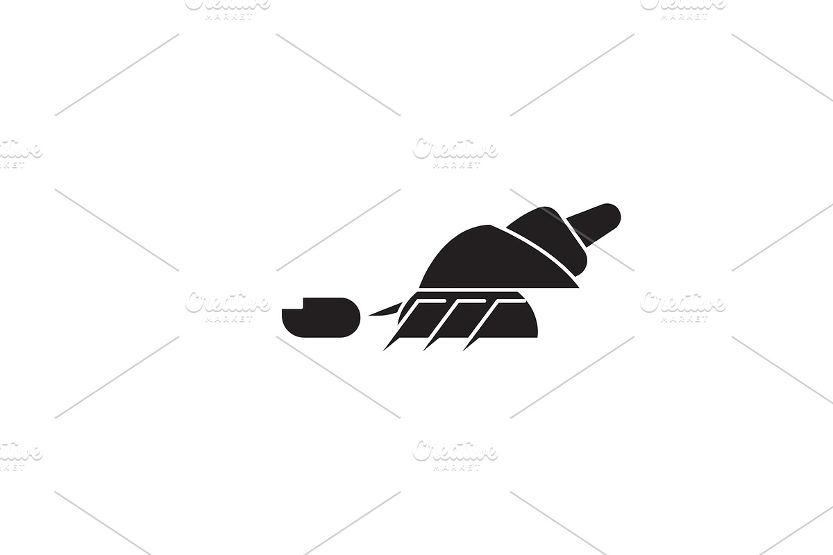 Hermit crab black vector concept in Illustrations - product preview 8