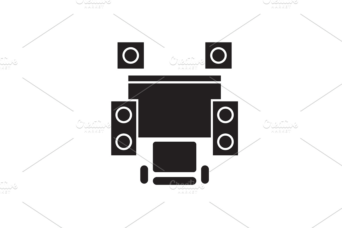 Hi-fi system black vector concept in Illustrations - product preview 8