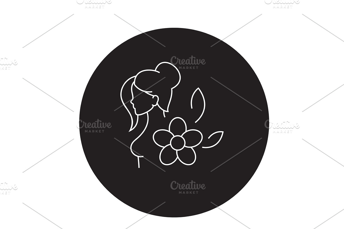 Hormonal balance black vector in Illustrations - product preview 8