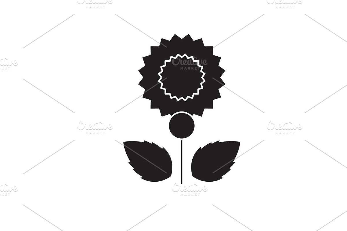Carnation black vector concept icon in Illustrations - product preview 8