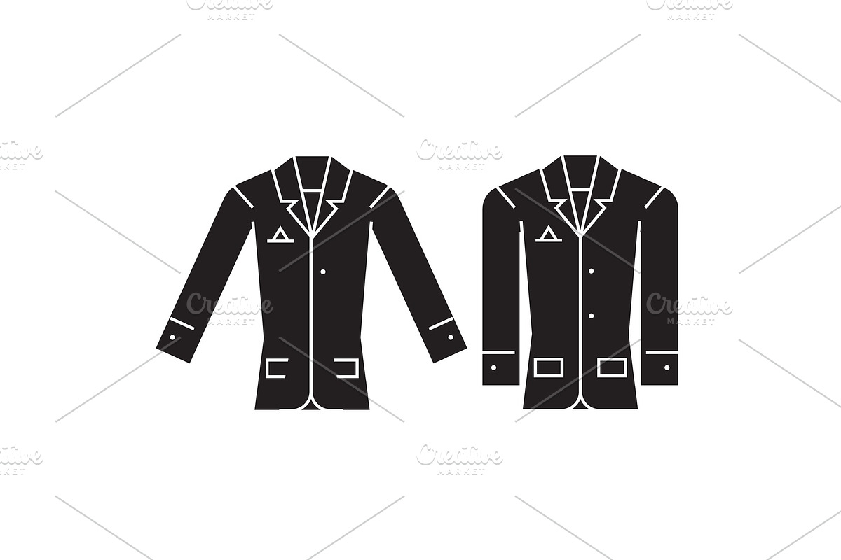 Casual jacket black vector concept in Illustrations - product preview 8