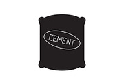 Cement sack black vector concept