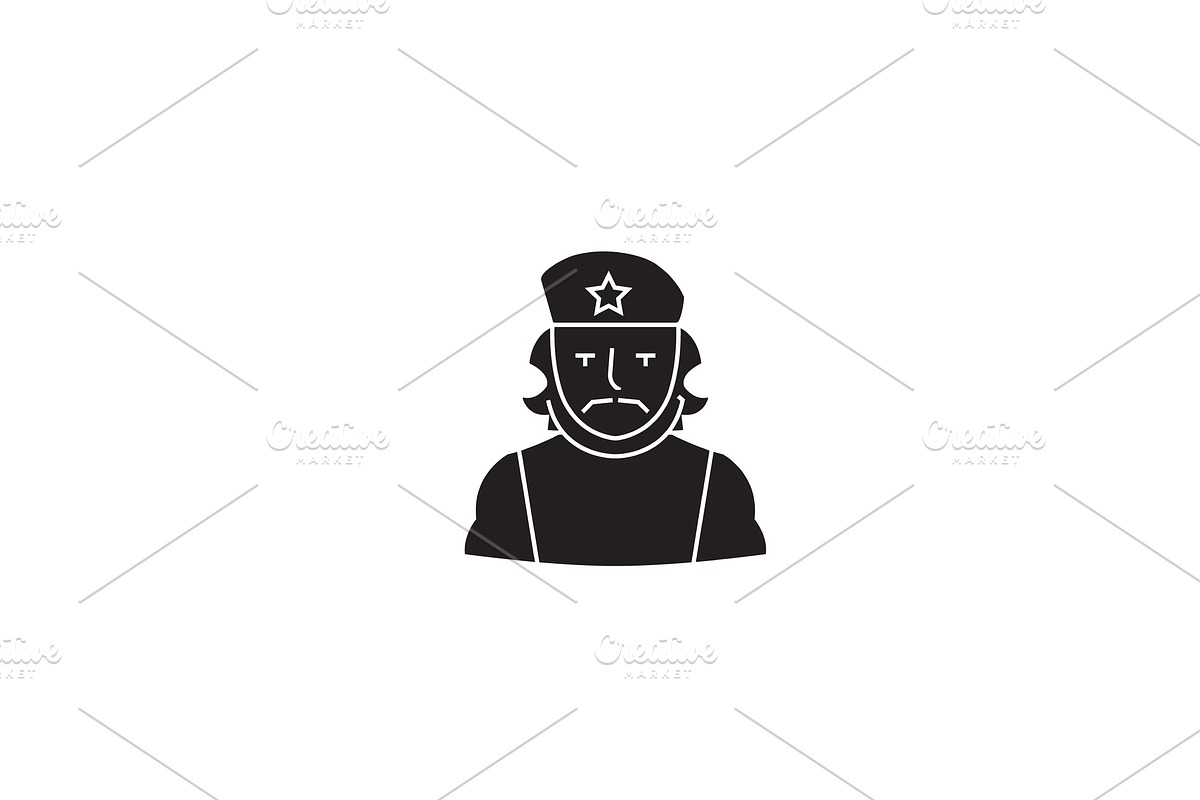Che guevara black vector concept in Illustrations - product preview 8