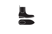 Chelsea boots black vector concept