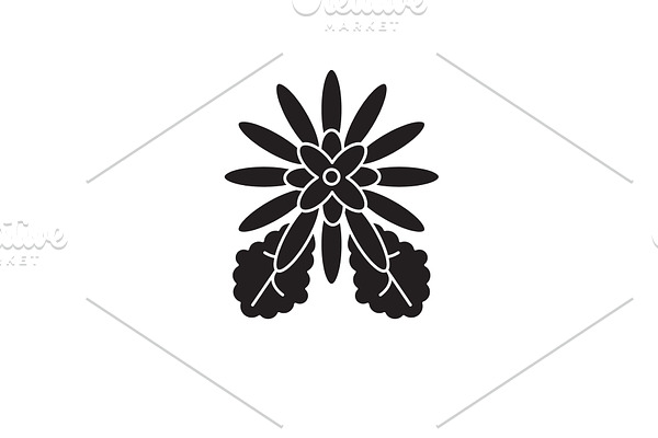 Chrysantemum black vector concept