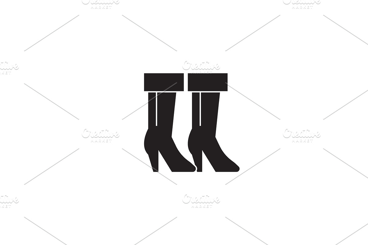 Cowboy boots black vector concept in Illustrations - product preview 8