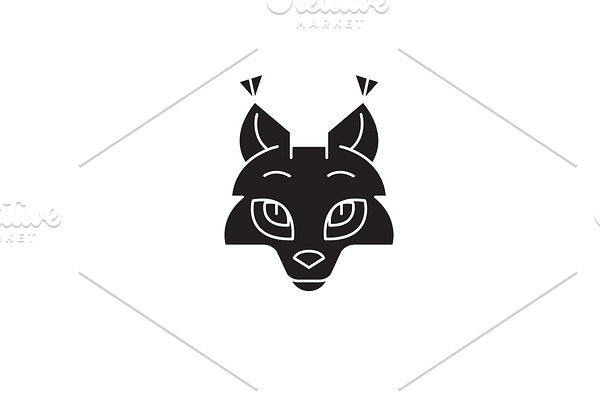 Coyote head black vector concept