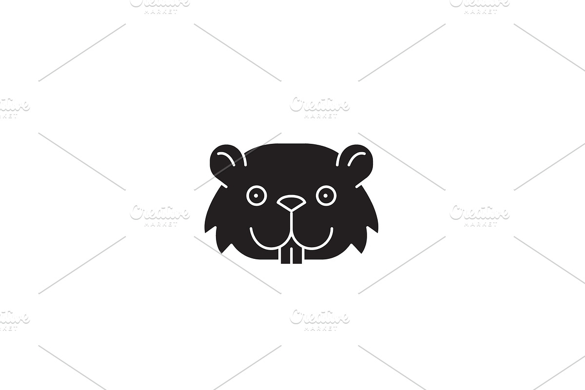 Cute mouse head  black vector concep in Illustrations - product preview 8