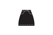 Denim skirt black vector concept