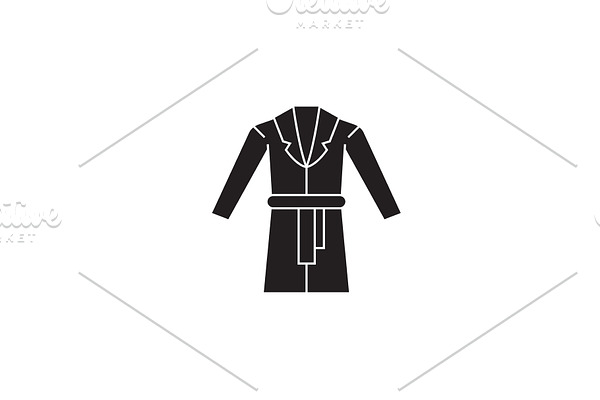 Dressing gown black vector concept