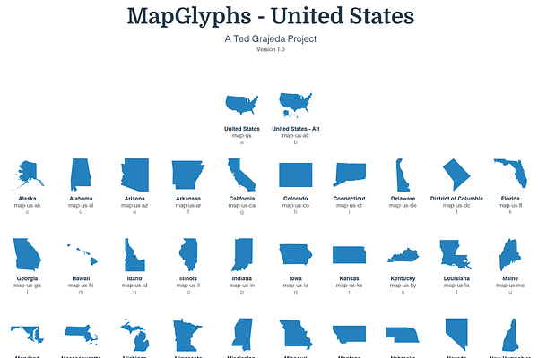 MapGlyphs - United States