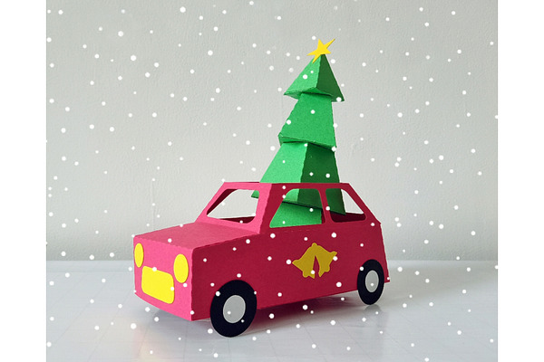 DIY Christmas car - 3d papercraft