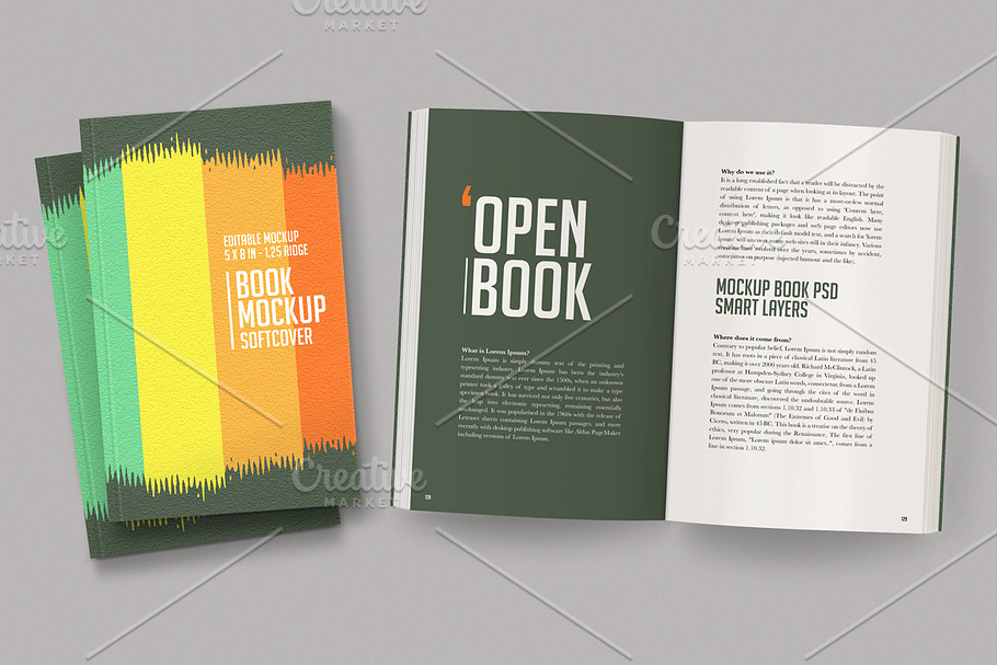  Open Softcover Book Mockup