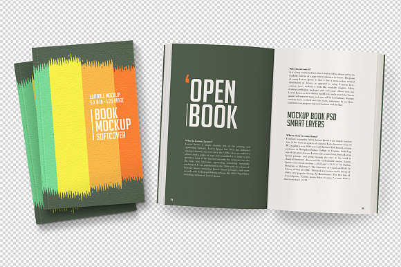  Open Softcover Book Mockup in Print Mockups - product preview 6