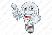 Light Bulb Cartoon Character