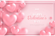Pink Valentines Day background