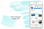 Instagram 9-Tile Puzzle Grid - Teal
