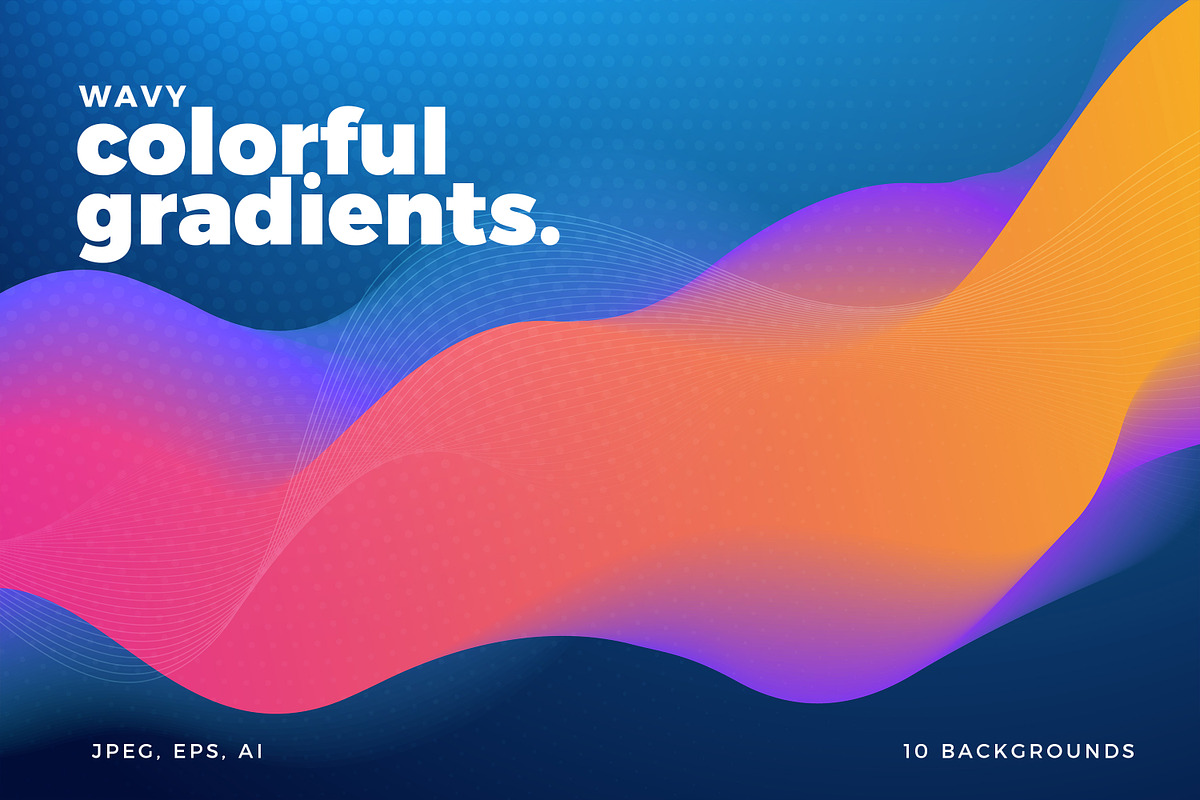 Colorful Gradient Backgrounds in Patterns - product preview 8