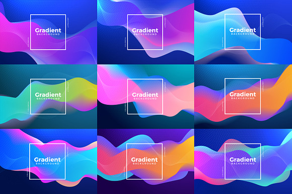 Colorful Gradient Backgrounds in Patterns - product preview 3