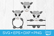 Lamb Sheep Face SVG Monogram SVG