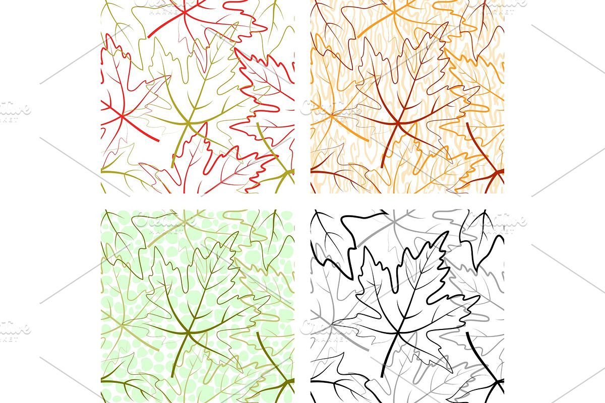 Seamless Patterns, Maple Leaves in Patterns - product preview 8