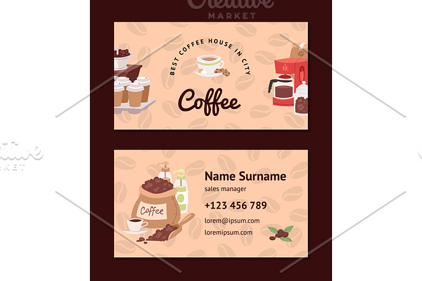 Coffee pattern vector coffeebeans