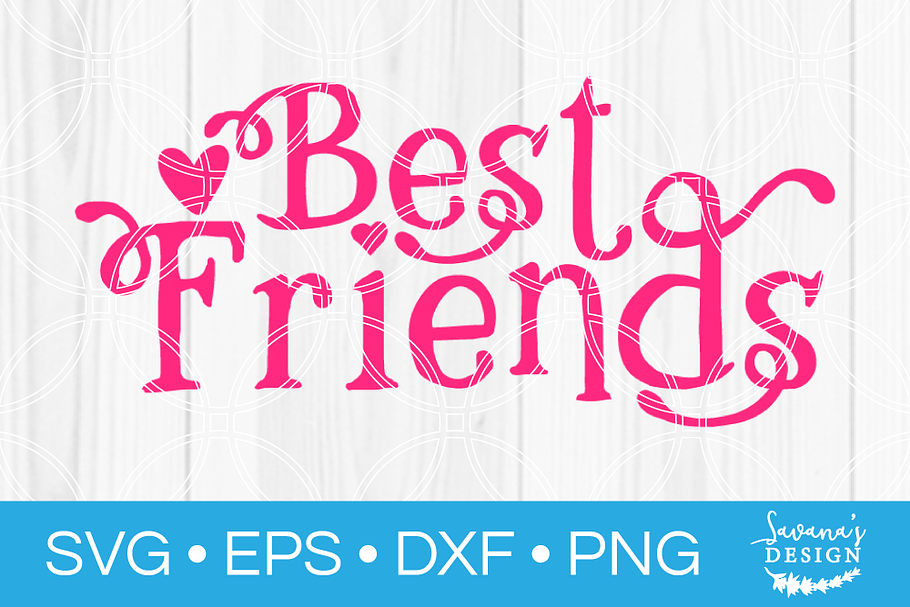 Best Friends SVG Cut File in Illustrations - product preview 8