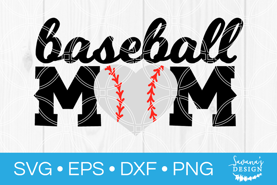 Baseball Mom SVG Cut File in Illustrations - product preview 8