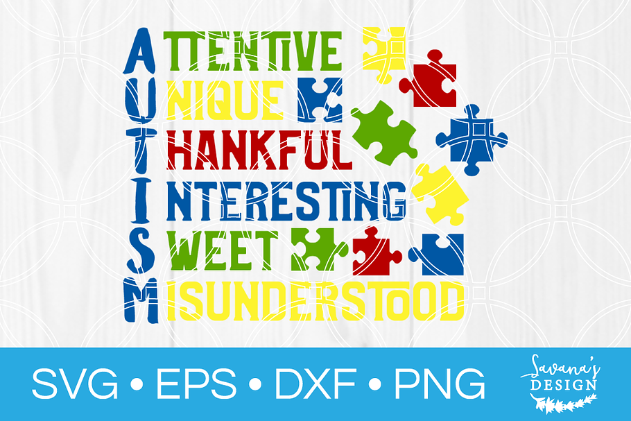 Autism SVG Cut File in Illustrations - product preview 8