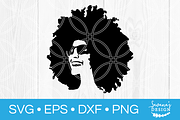 Afro Hair on Woman SVG