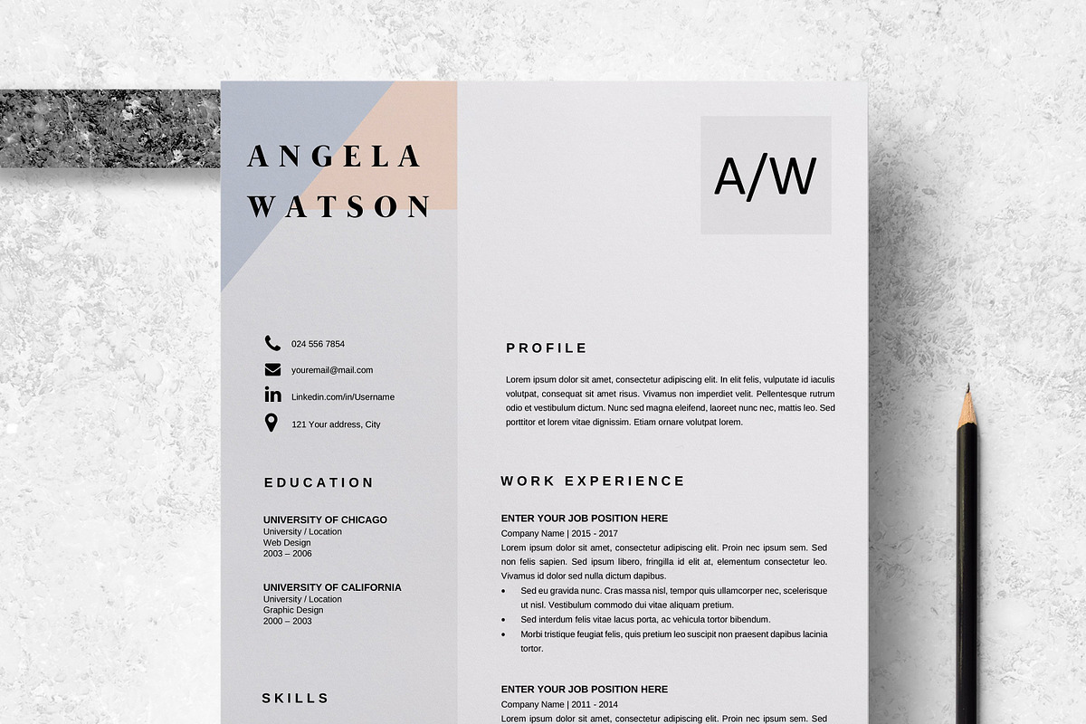 Resume Template | CV + Cover Letter in Letter Templates - product preview 8