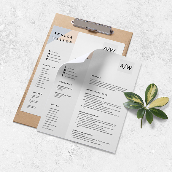 Resume Template | CV + Cover Letter in Letter Templates - product preview 7