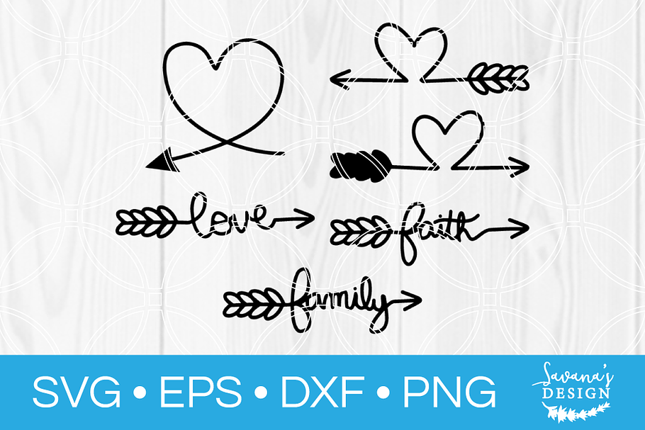 Heart Arrows SVG in Illustrations - product preview 8