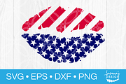 Patriotic Lips SVG