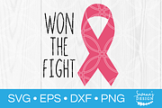 Won the Fight Breast Cancer SVG
