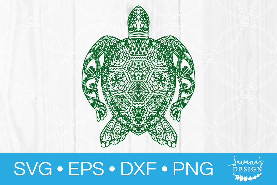 Tribal Turtle SVG in Illustrations - product preview 8