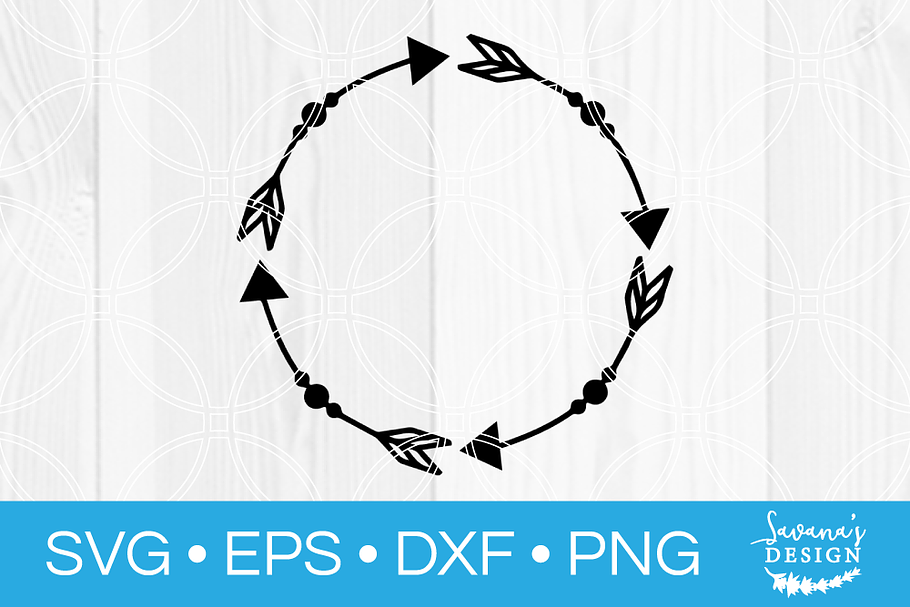 Download Arrow Circle Monogram Frame SVG | Custom-Designed ...