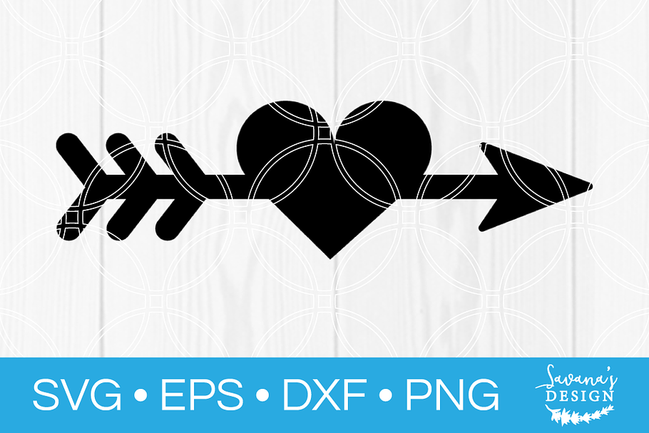 Heart Arrow SVG in Illustrations - product preview 8