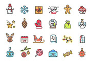 Christmas Items Collection Vector
