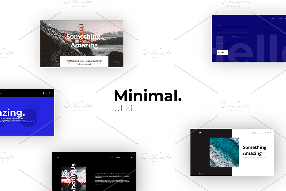 Minimal UI Kit - Adobe XD in UI Kits and Libraries - product preview 8