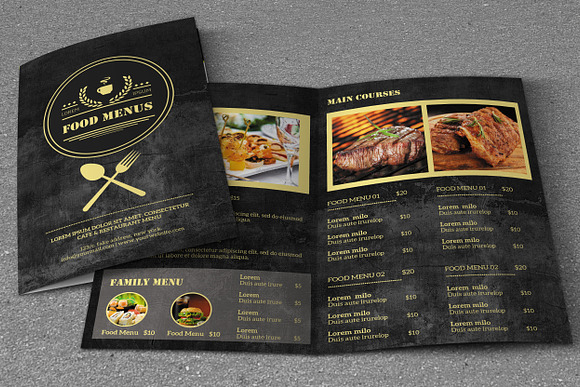 Retro Food Menu-V140 in Brochure Templates - product preview 1