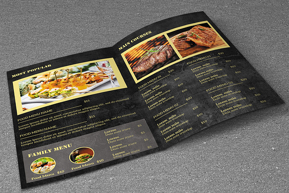 Retro Food Menu-V140 in Brochure Templates - product preview 3
