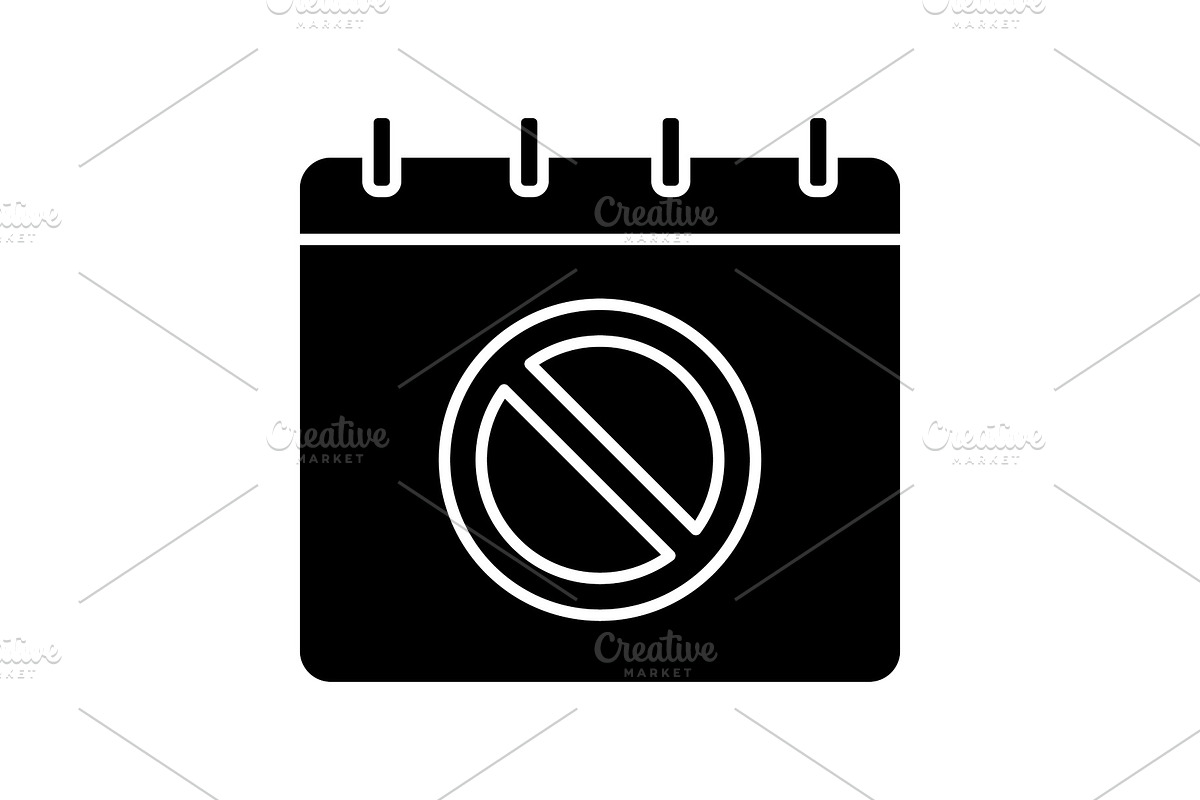 Protest event date glyph icon in Icons - product preview 8
