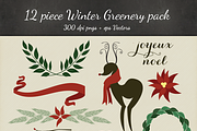 Christmas Clipart Vector PNG 12 Pack